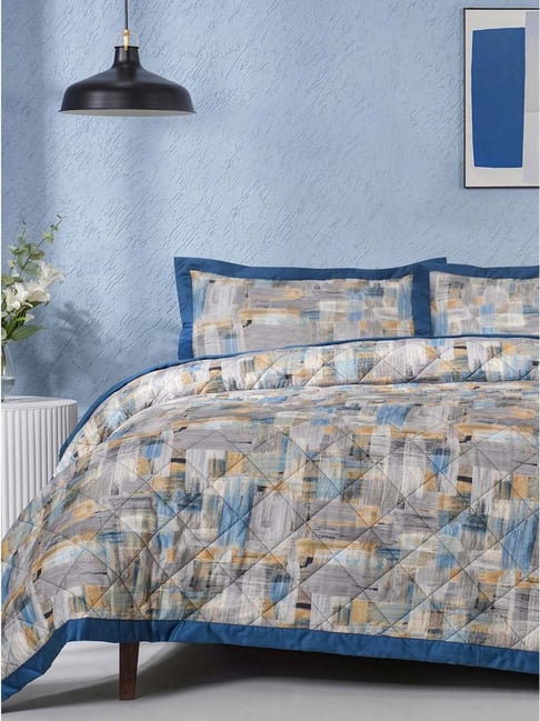 Maspar Blue Printed Quilt 152X228 cm