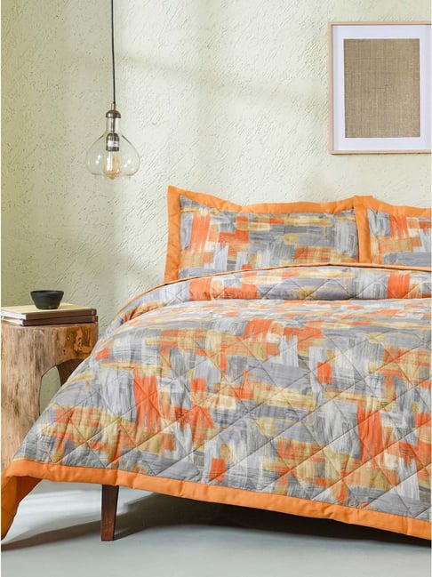 Maspar Rust Printed Quilt 152X228 cm