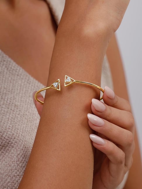 Mia by Tanishq 14k (585) Diamond Yellow Gold Bangle for Women