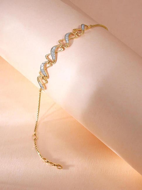 Mia by Tanishq 14k (585) Diamond Yellow Gold Bracelet for Women