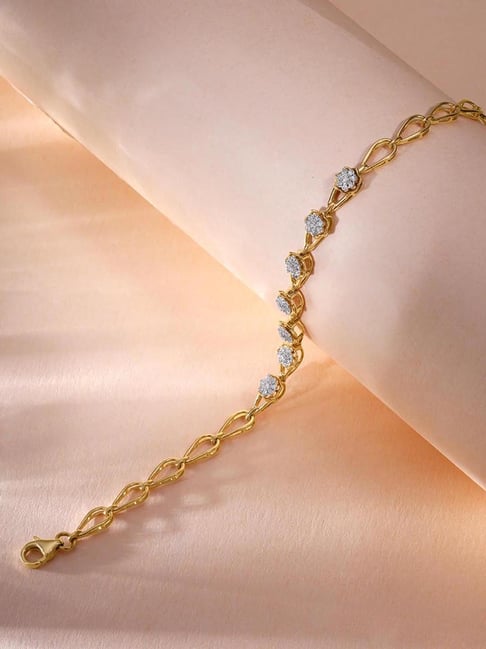 Mia by Tanishq 14k (585) Diamond Yellow Gold Bracelet for Women