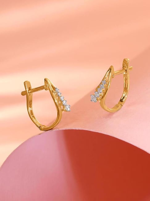 Mia by Tanishq 14k (585) Diamond Yellow Gold Earrings for Women-picture-18