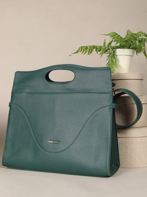 Allen Solly Green Logo Handbag