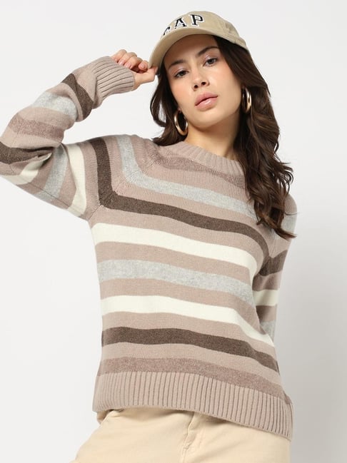 GAP Multi Color Striped Regular Fit Sweater-picture-36