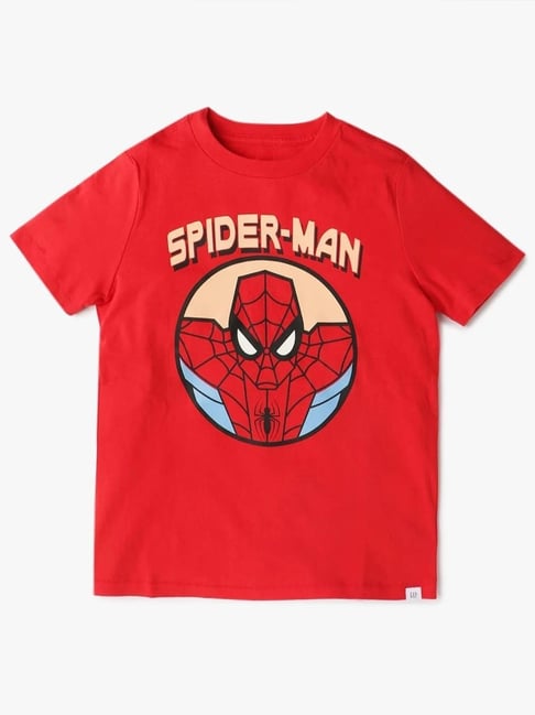 GAP Boys Red Cotton Character Based T-Shirt-picture-30