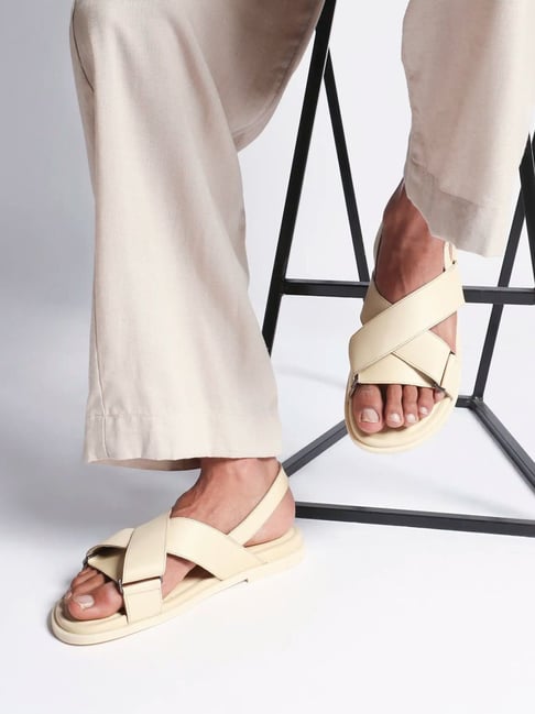 Rare Rabbit Men's MONZ Beige Back Strap Sandals-image-23