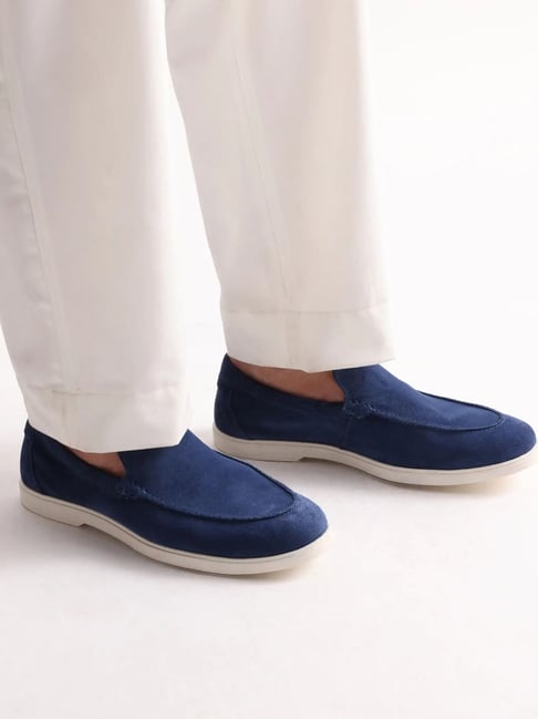 Rare Rabbit Men's VELOUR Blue Loafers-image-11
