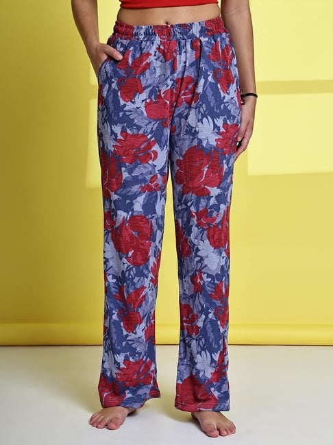 TAG 7 Grey Cotton Abstract Loung Pants-picture-14