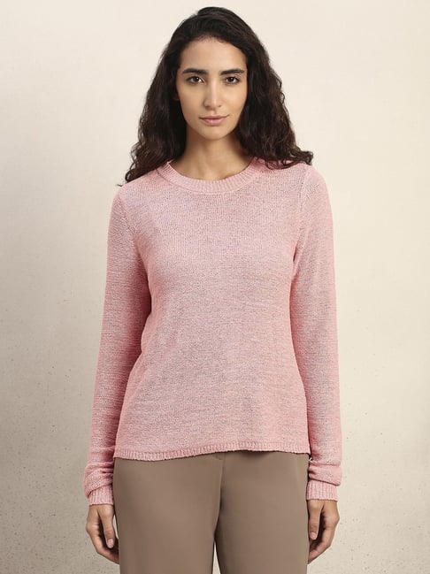 Vero Moda Pink Charity Knitted Regular Fit Pullover