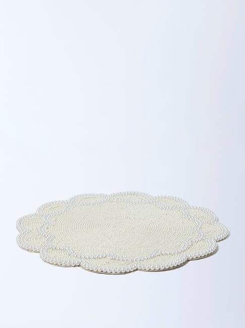 Westside Home White Pearlescent Single Placemat