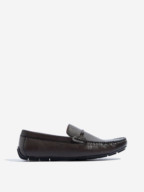 SOLEPLAY by Westside Dark Brown Solid Leather Loafers