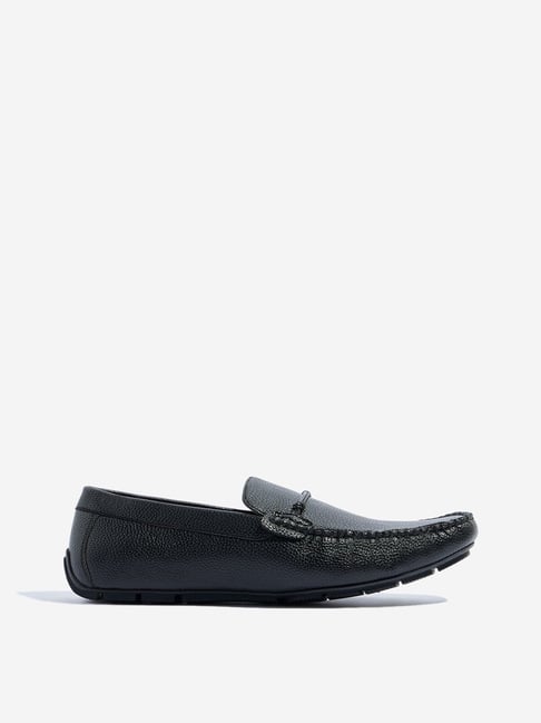 SOLEPLAY by Westside Black Solid Leather Loafers