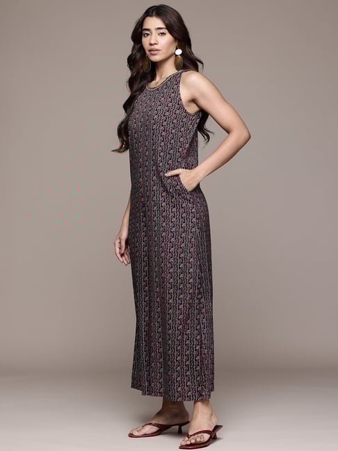 Aarke Ritu Kumar Black Micro Print Jumpsuit