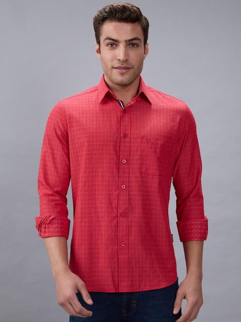 Kenneth Cole Red Printed Slim Fit Shirt-image-20