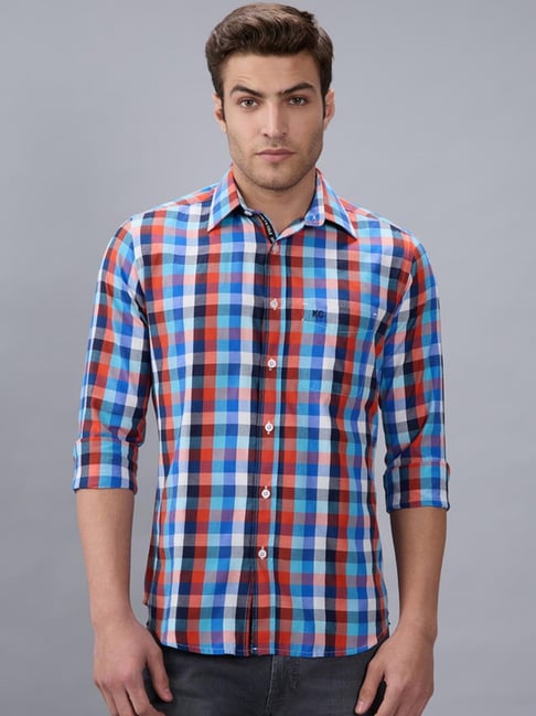 Kenneth Cole Multicolor Checked Slim Fit Shirt-image-26