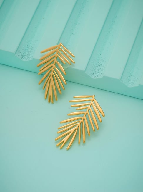 Kushal's Fashion Jewellery Gold Polished Trendy Earrings for Women-picture-47