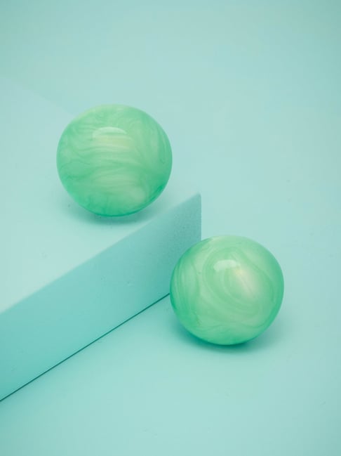 Kushal's Fashion Jewellery Mint Rodium Polished Trendy Earrings for Women-picture-42