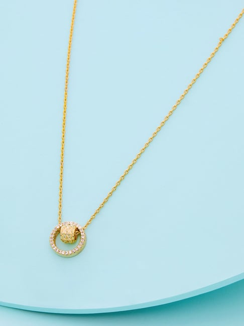 Kushal's Fashion Jewellery White Gold Trendy Necklace With Chain for Women