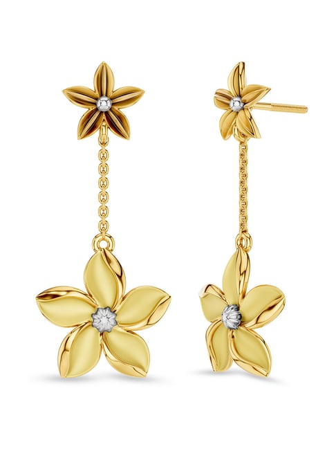 Kisna Diamond & Gold Jewellery 18k (750) Yellow Gold Earrings for Women