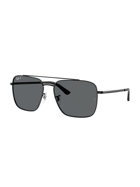 Ray-Ban Grey Polarized Square Unisex Sunglasses