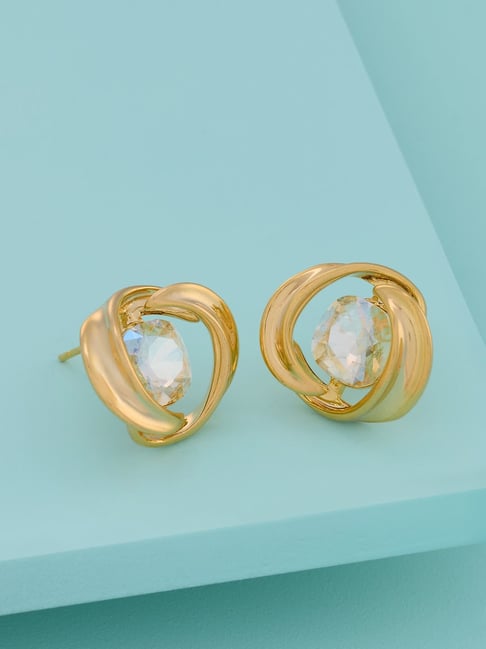 Kushal's Fashion Jewellery White Gold Polished Trendy Zircon Earrings for Women-picture-20