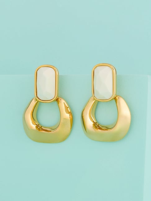 Kushal's Fashion Jewellery White Gold Polished Trendy Earrings for Women-picture-46