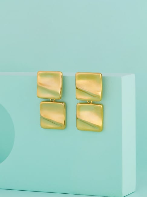 Kushal's Fashion Jewellery Gold Polished Trendy Earrings for Women-picture-19