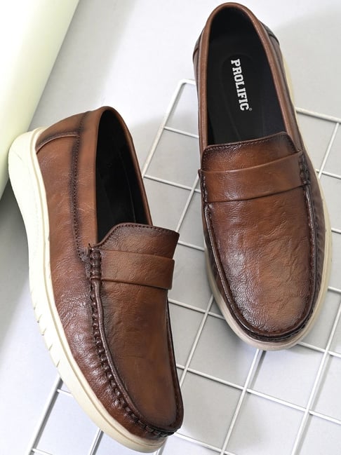 Prolific Men's Tan Loafers-picture-17