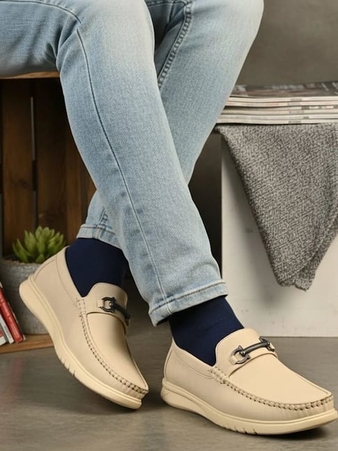 Prolific Men's Cream Loafers-picture-48