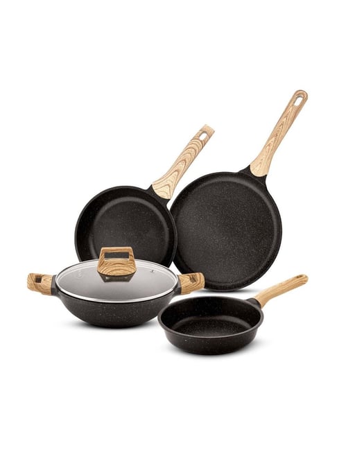 Bergner Black Aluminium Sienna Elite Non-Stick Cookware Set