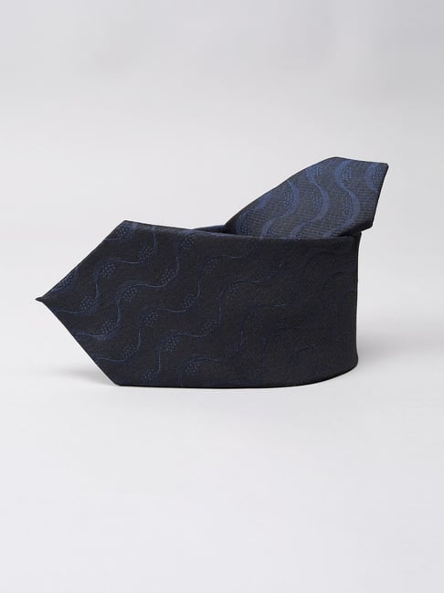 Peter England Navy Embroidered Tie