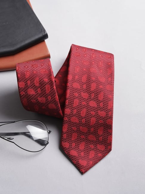 Van Heusen Red Embroidered Tie-picture-22