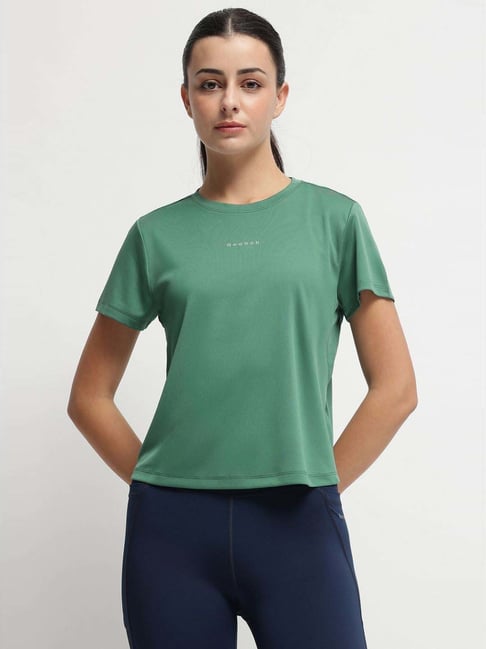 Reebok Green Regular Fit Sports T-Shirt-image-29