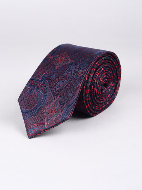 Peter England Maroon Printed Tie