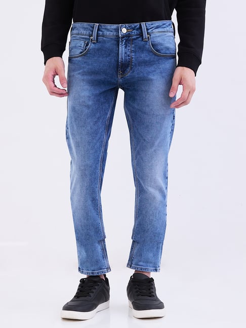 Spykar Light Blue Cotton Regular Fit Jeans-picture-15