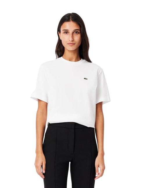 Lacoste White Relaxed Fit T-Shirt