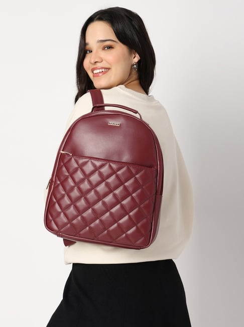 Fastrack Cherry Quilted Medium Backpack