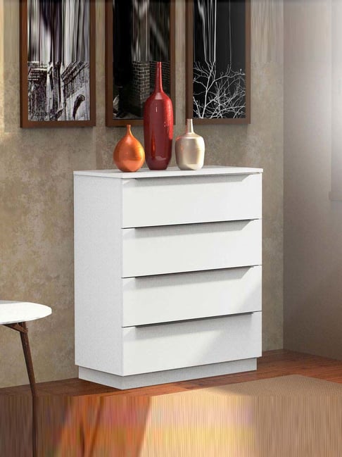 Madesa White Engineered Wood Chest of Drawer
