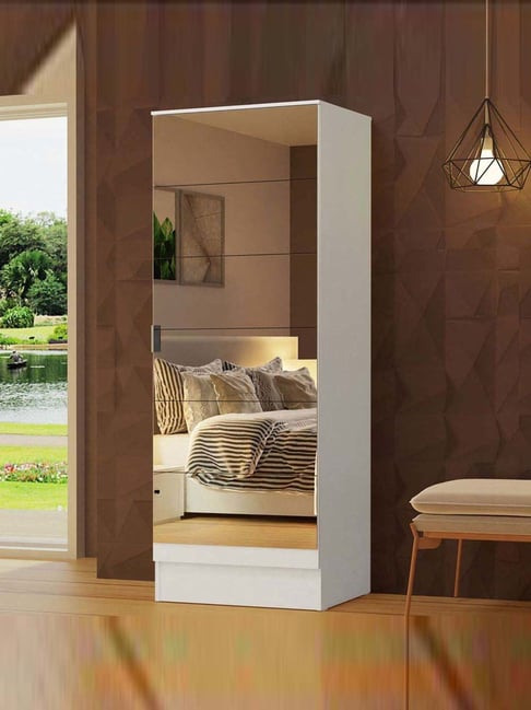 Madesa White Engineered Wood Isis 1 Door Wardrobe-picture-41