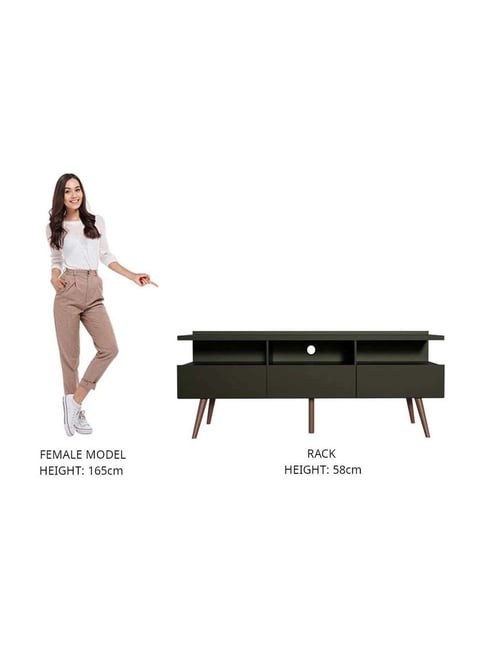 Buy Madesa Black Engineered Wood Londres TV Unit at Best Price