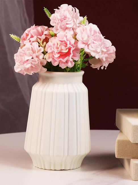 Art Street White Plastic Vase Pack of 1
