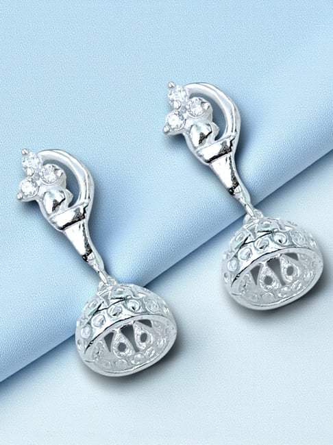 Taraash 925 Sterling Silver Jhumki Design Earrings for Women