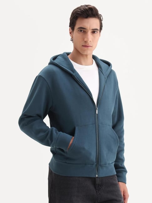 Rare Rabbit Teal Polycotton Printed Relaxed Fit Sweatshirt-picture-36