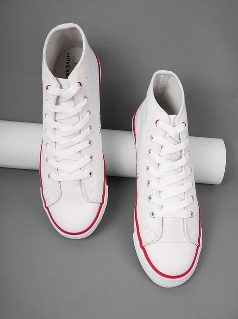 Hoversoul Men's Nova Hi White & Red Line Sneakers-picture-40