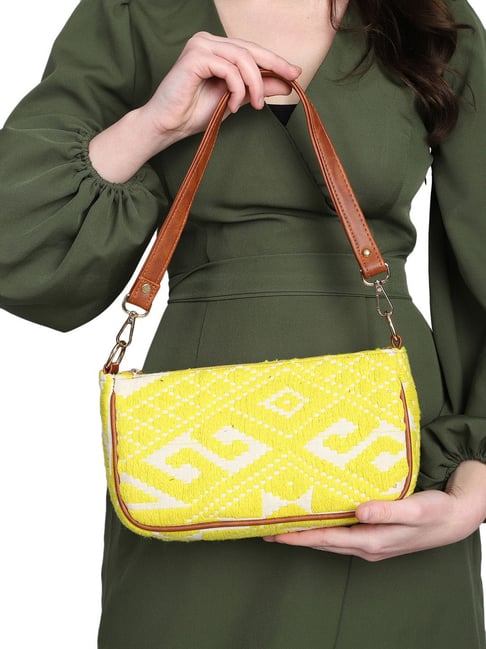 MINI WESST Yellow Printed Shoulder Bag-picture-42