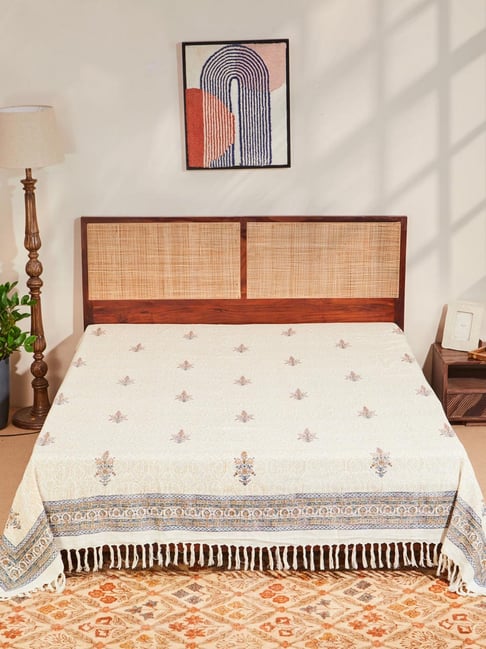 Fabindia Urmika Hand Printed Cotton Bed Cover-picture-13