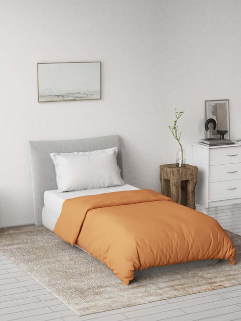 DDecor Orange Cotton Reversible Quilt