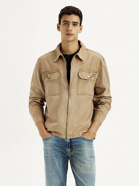 Levi's Men's Overdyed Tan Shacket-picture-32