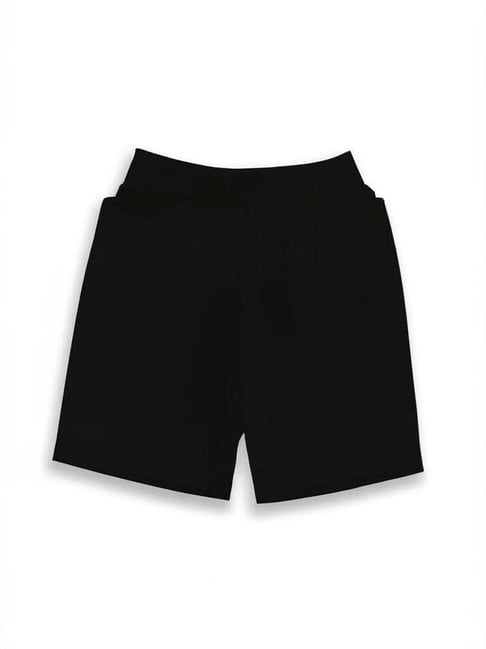 ZIP ZAP ZOOP Boys Black Cotton Shorts
