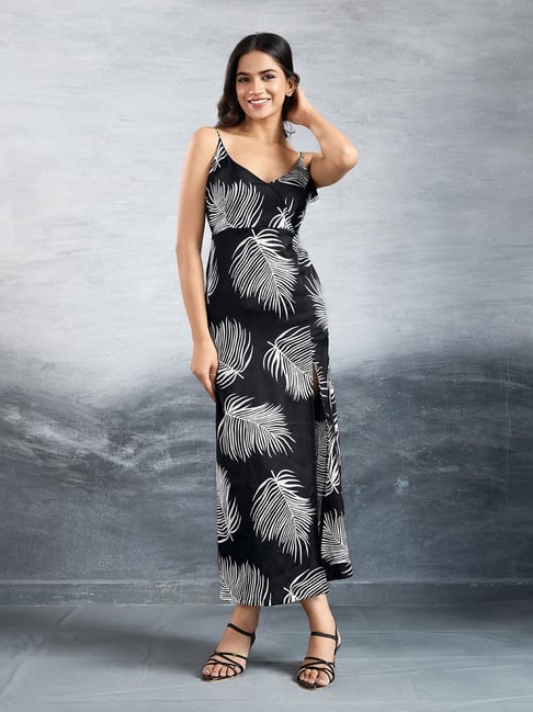 House of Mira White Polyester Printed Dress-picture-44